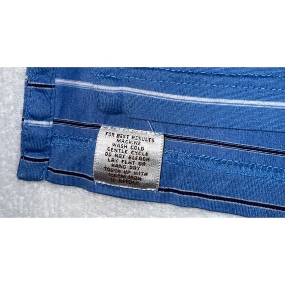 PETER MILLAR Mens XL POLO Golf SHIRT Blue Stripe 100% cotton - Picture 3 of 6